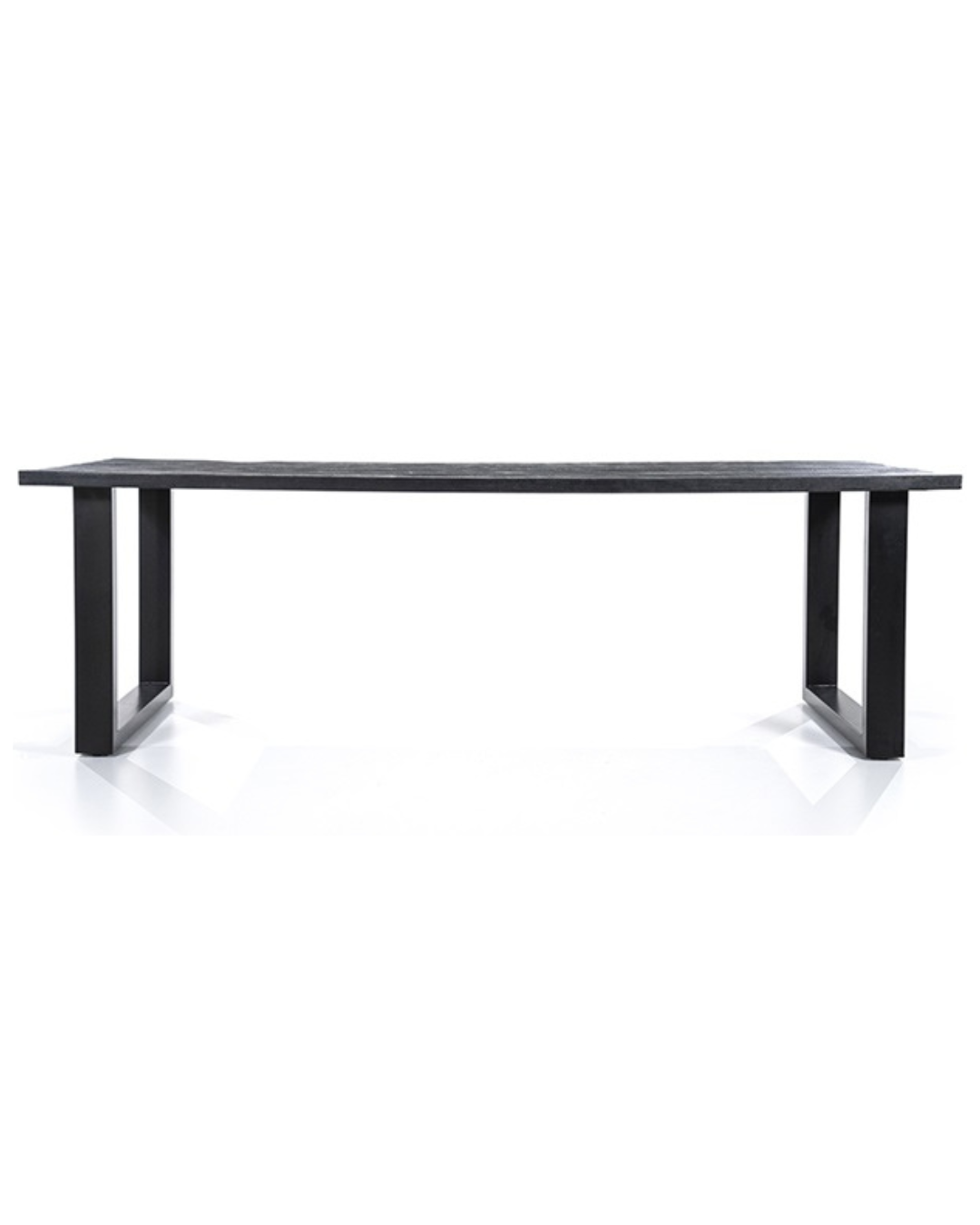 Black Dining Table Mango Massive Old Wood (300x100cm) by Eleonora